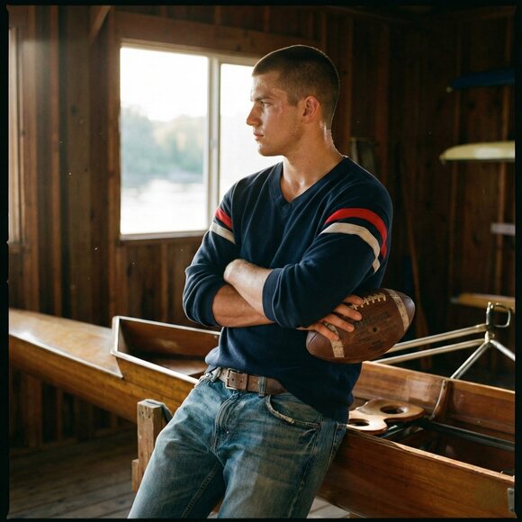 Structure Other - Structure Mens XL Navy V-Neck Sweater Red Gold Stripe Retro 90s Grunge Preppy